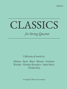 Classics for String Quartet:  Cello Book